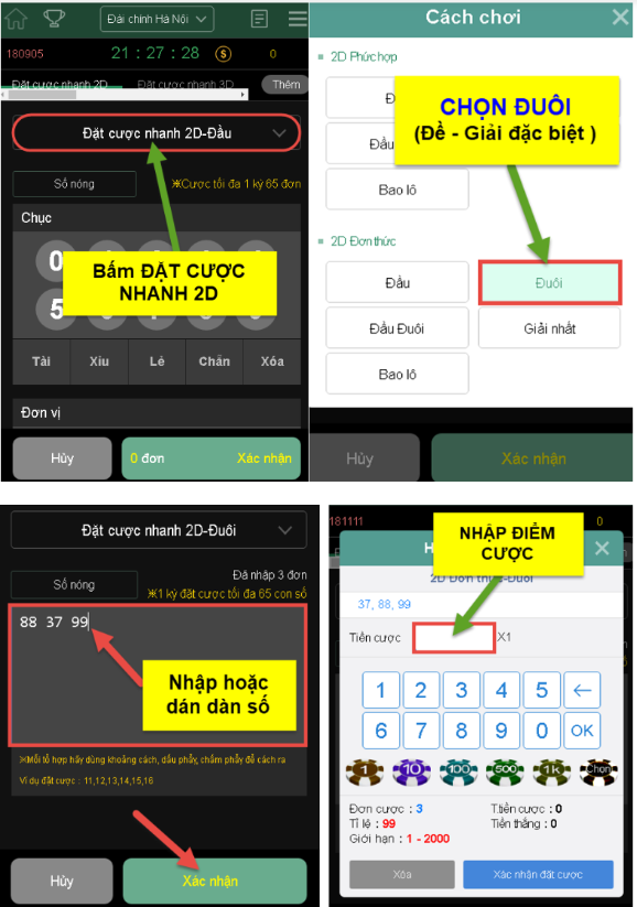 Cách chơi đề online KU888