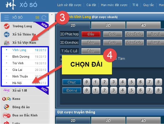 Chọn đài chơi lô đề online ku888