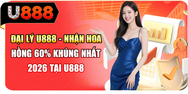 Đại Lý U888 - Nhận Hoa Hồng 60% Khủng Nhất 2026 Tại U888